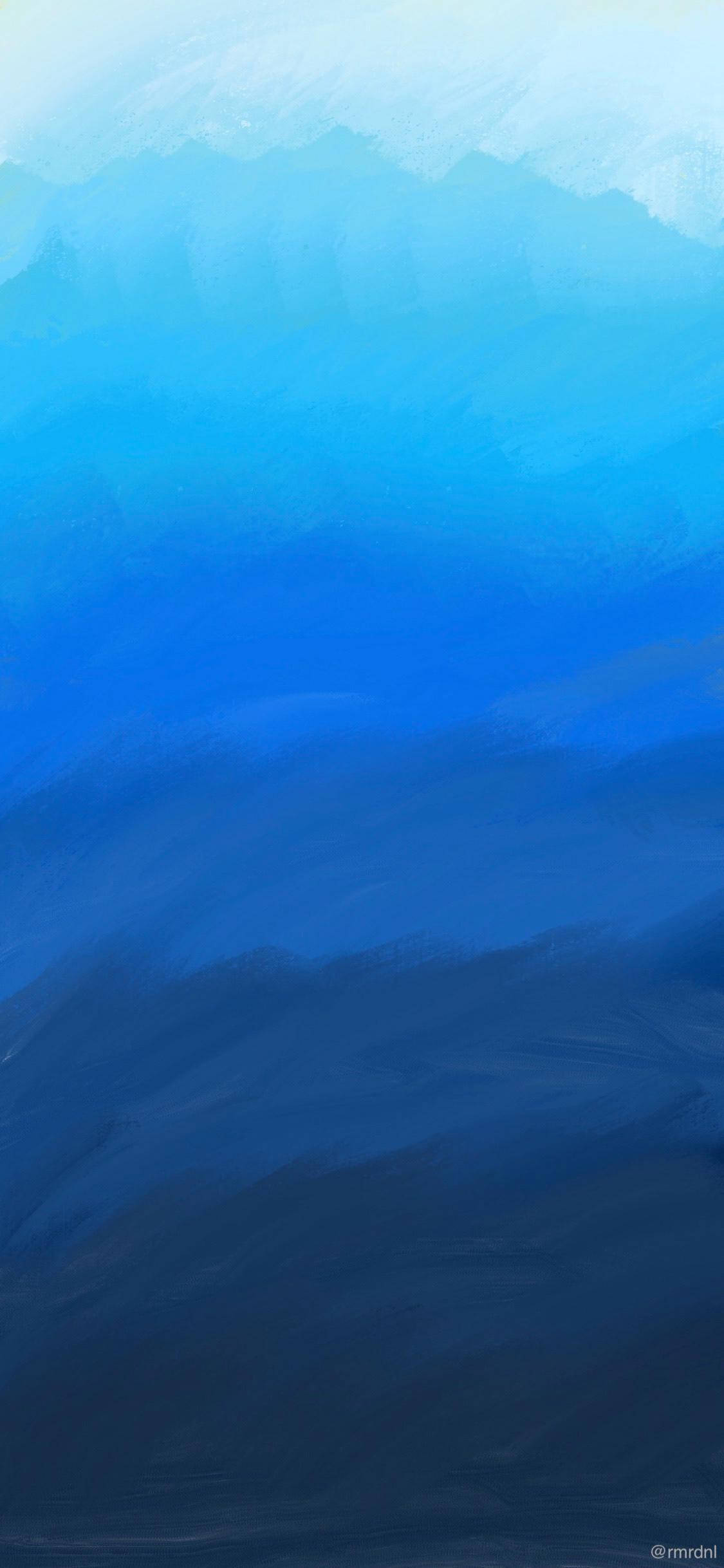 Blå malingsnyanser minimalistisk Android Bakgrunner