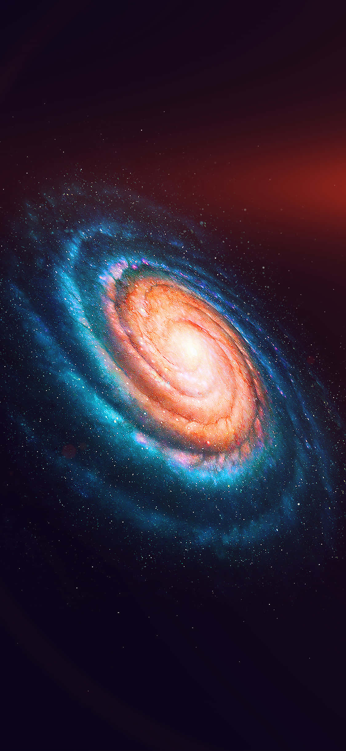 Blå & Oransje Galaxy Space Bakgrunn Bakgrunner