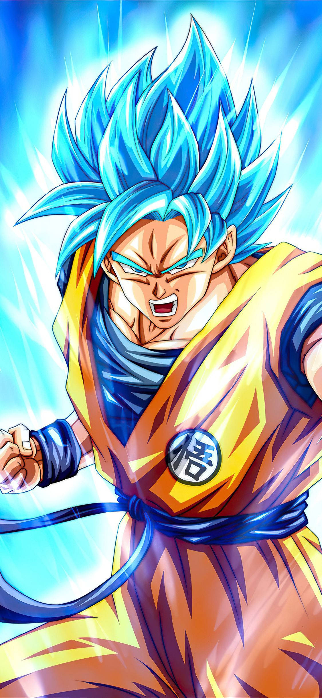 Blå Saiyan Son Goku iPhone Bakgrunner