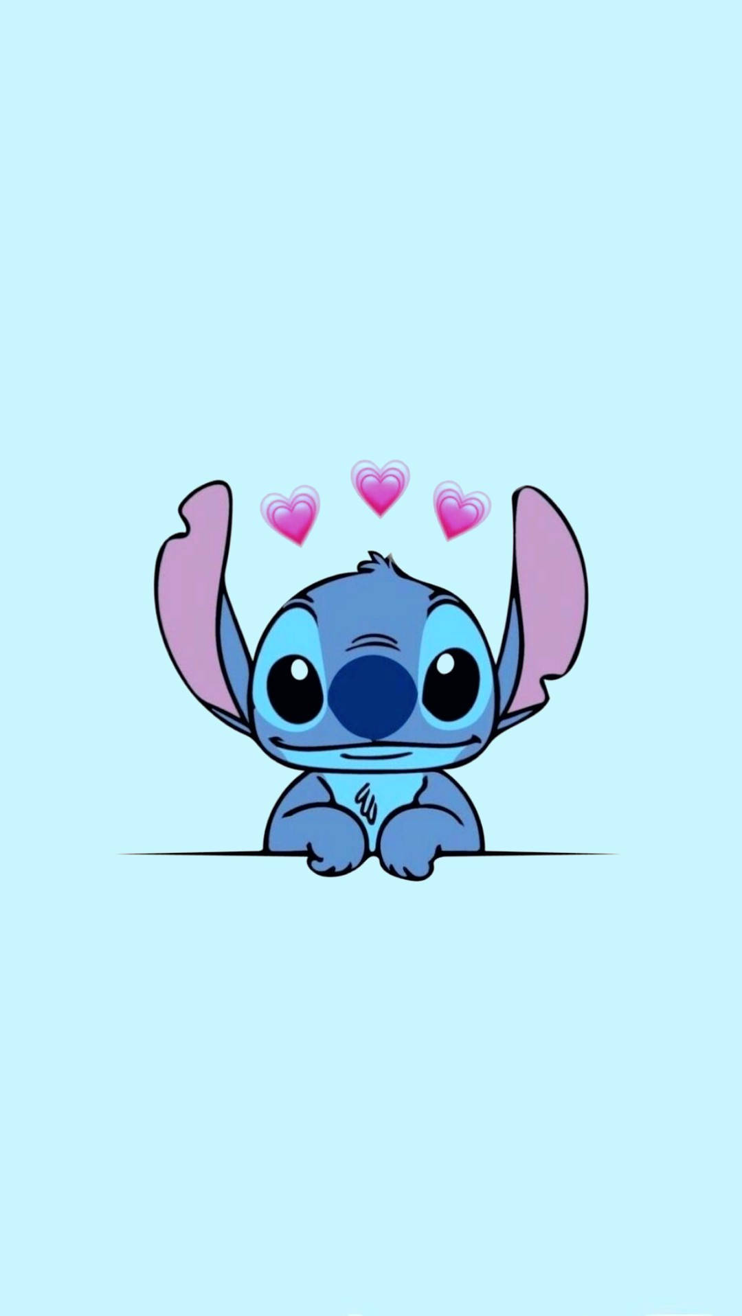Blå Stitch Søt iPhone Bakgrunner