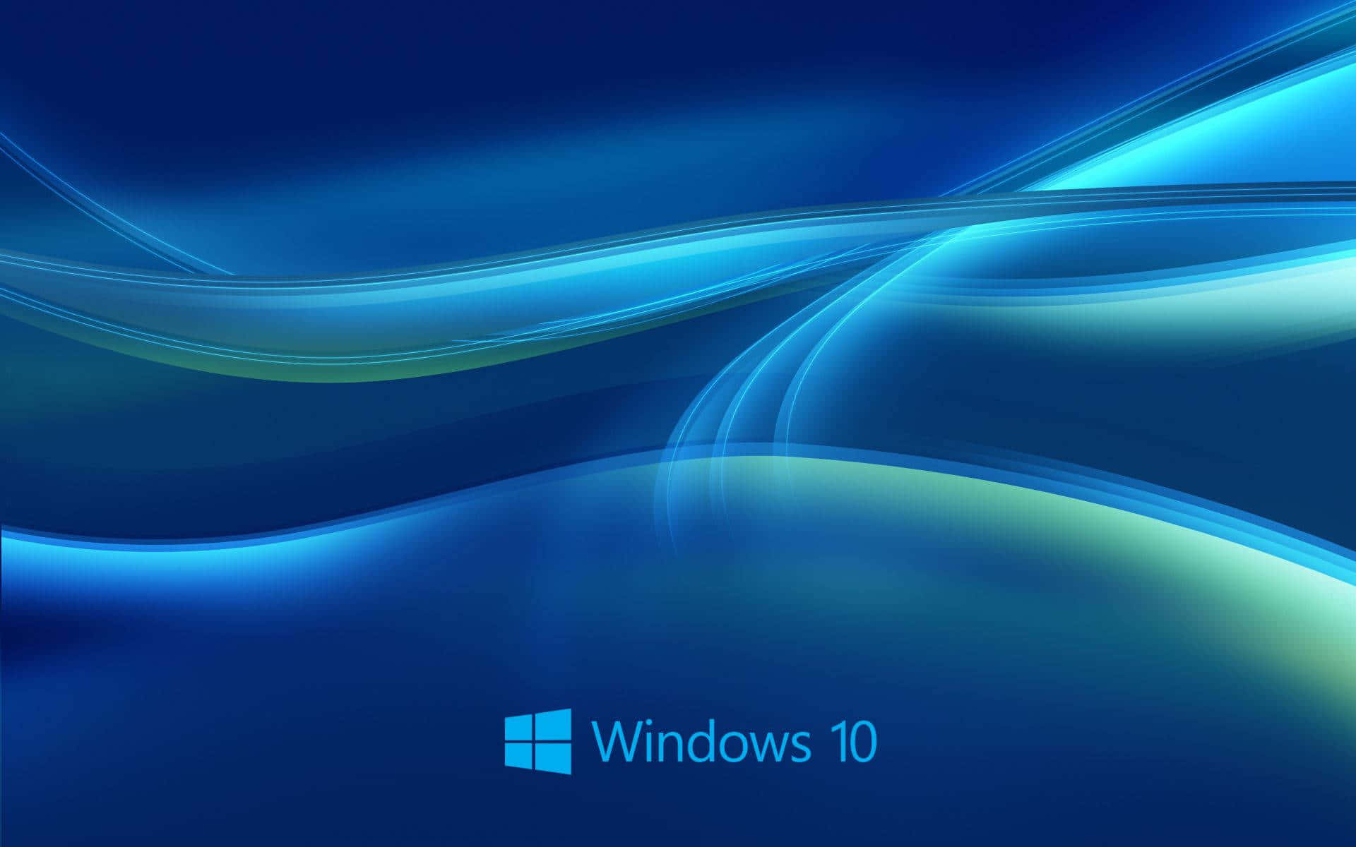 Blå Windows 10-bølgebakgrunn Bakgrunner
