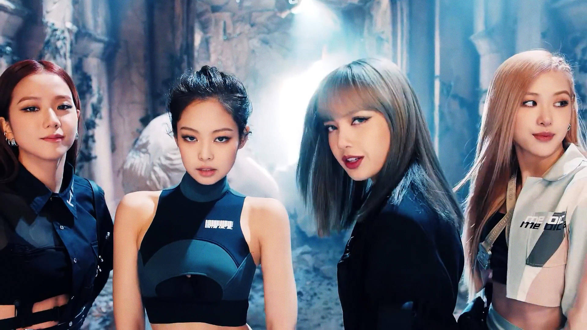 Blackpink I Røyksetting bakgrunn