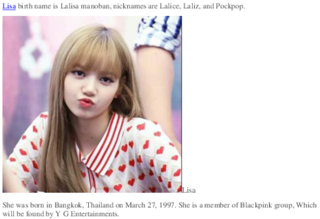 Blackpink Lisa hjerteprint-skjorte Bakgrunner