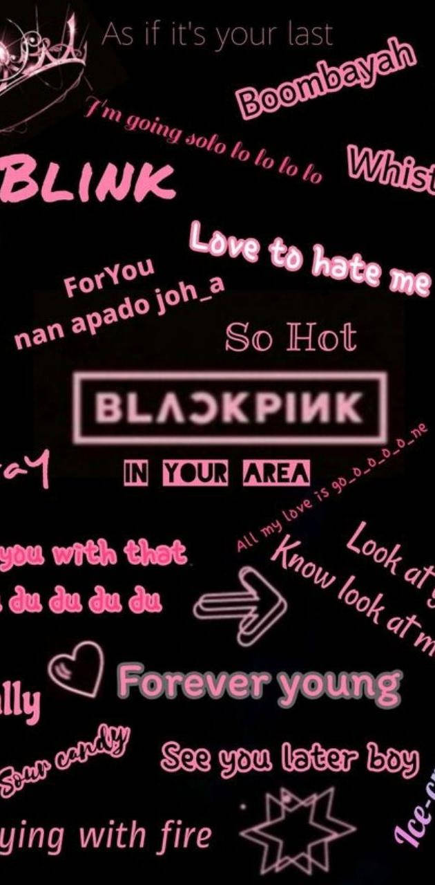 Blackpink-logo med sangtitler Bakgrunner