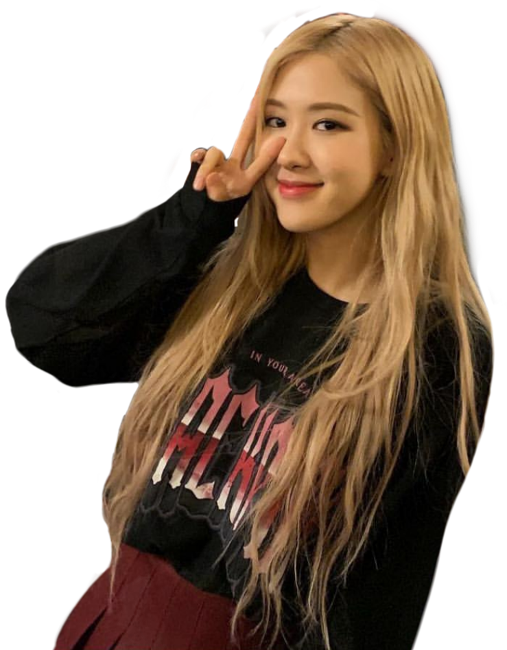Blackpink-medlem med fredstegn Bakgrunner