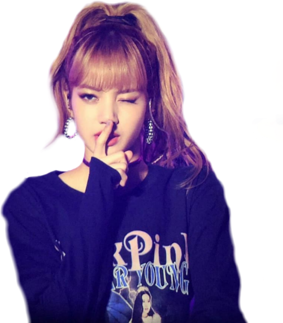 Blackpink-medlem med shushing-positur Bakgrunner