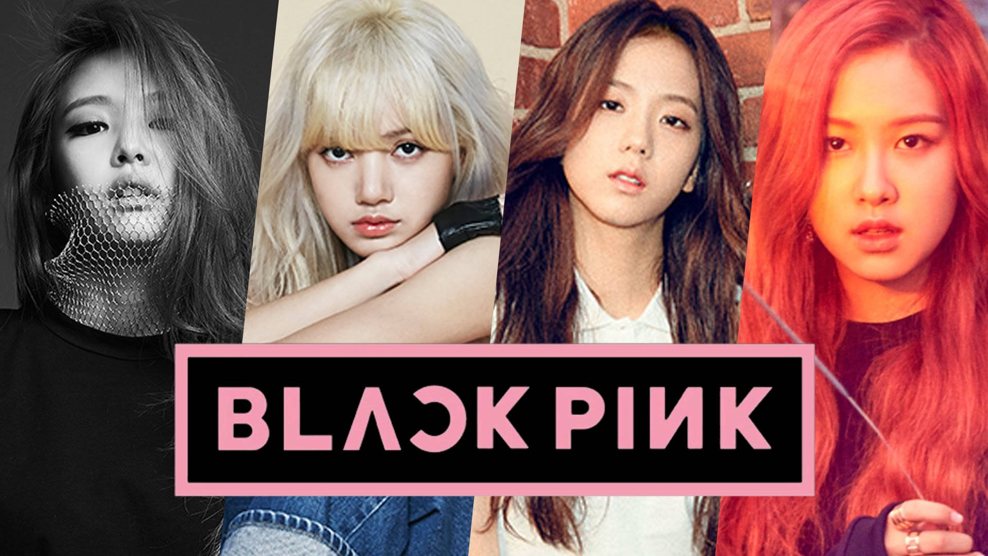 Blackpink-medlemmenes bannere med logo Bakgrunner