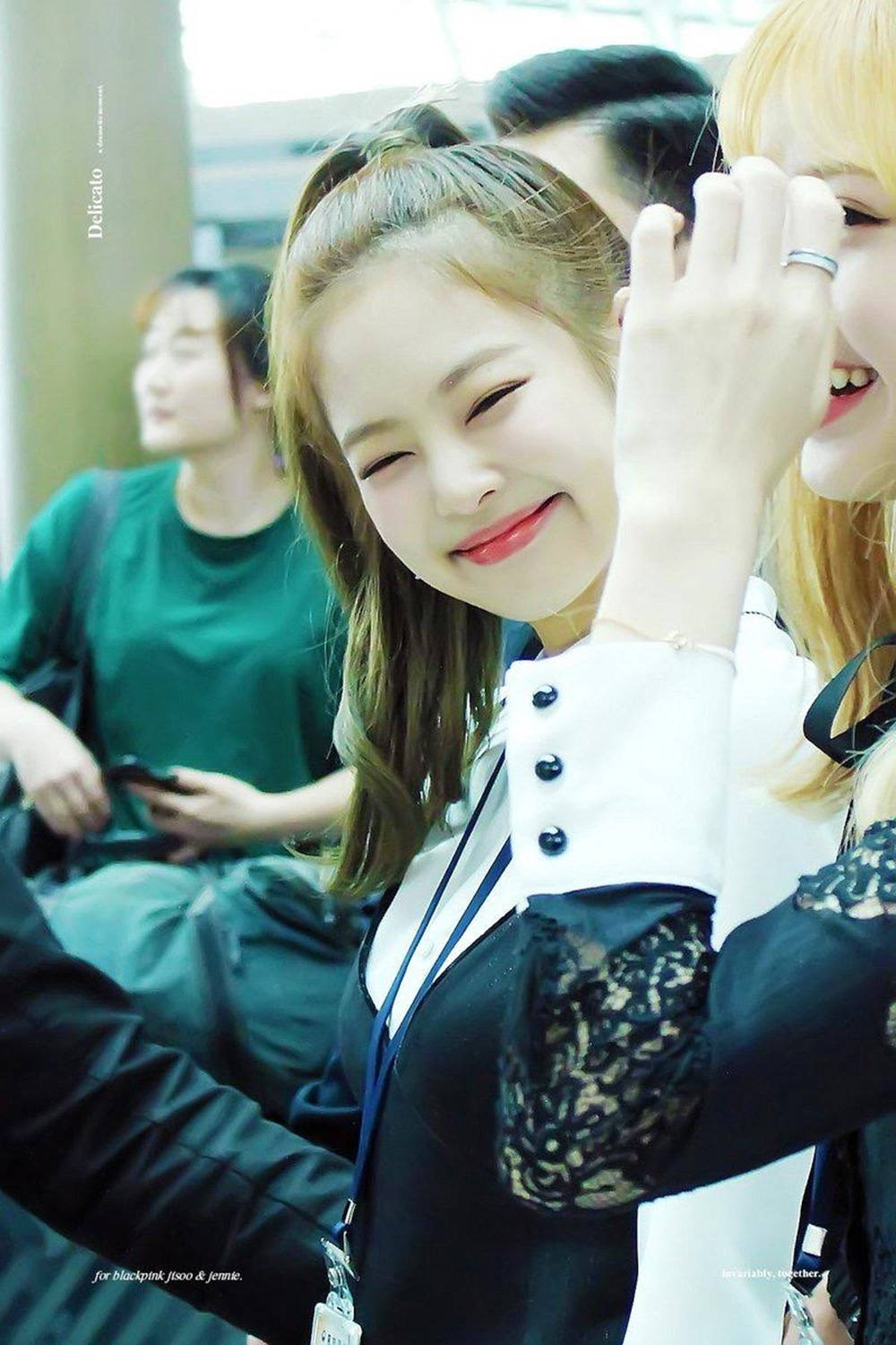 Blackpink Søte Jennie Lubne Kinn Bakgrunner