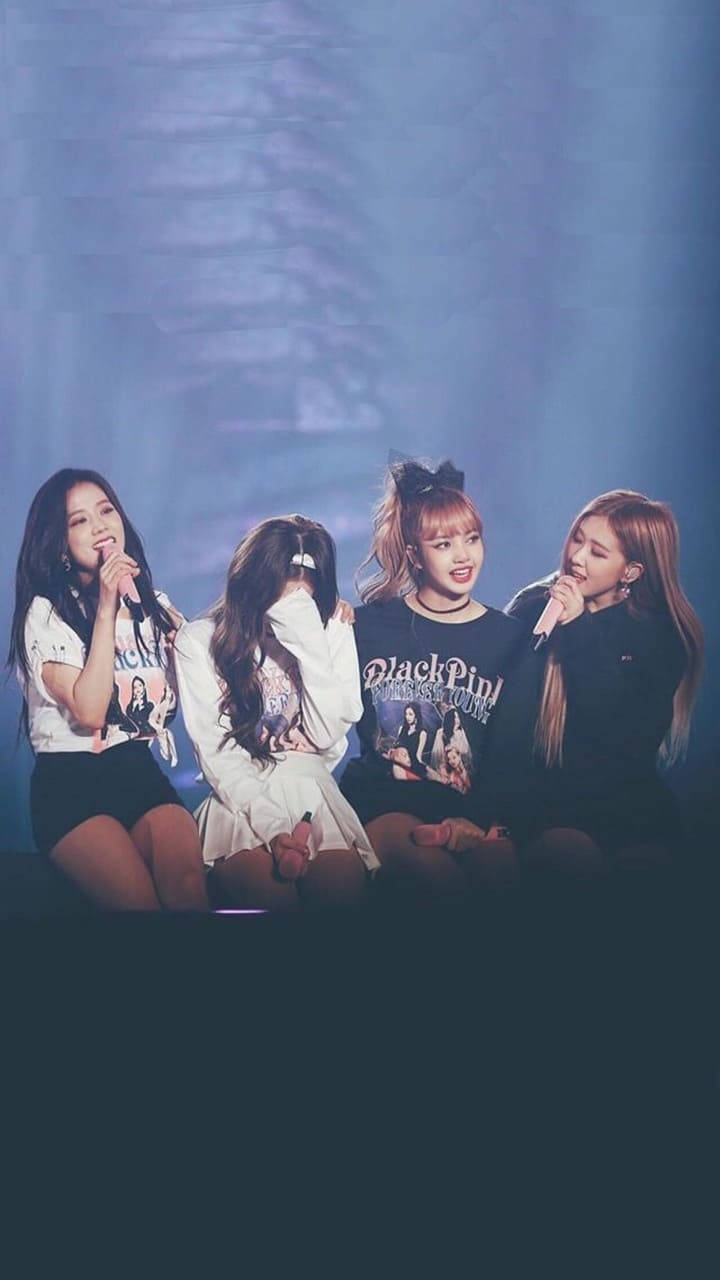 Blackpink Søte Scenetilfeldig Bilde Bakgrunner