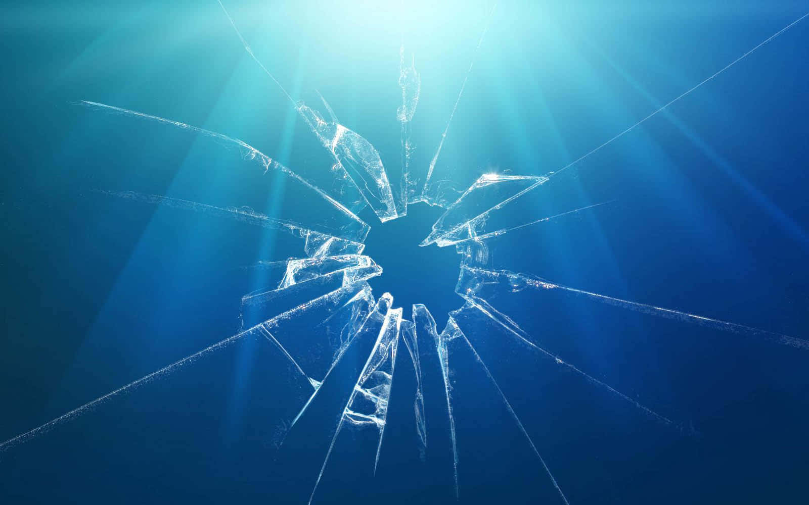 Blått gradientkulehull i sprukket glass bilde Bakgrunner