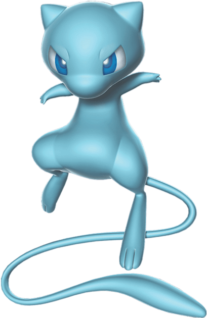 Blått psykisk Pokémon 3D-render Bakgrunner