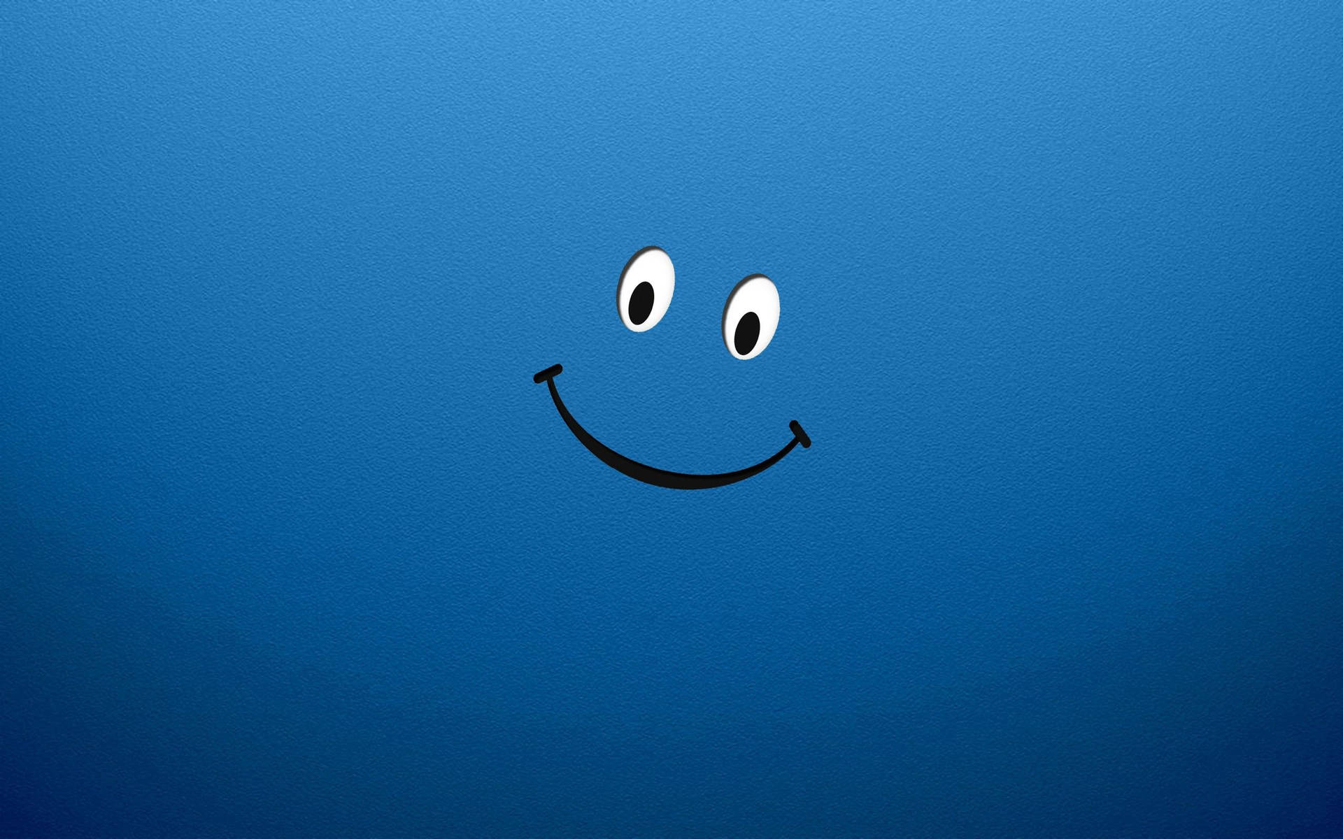 Smiletegning på en blå gradientbakgrunn.