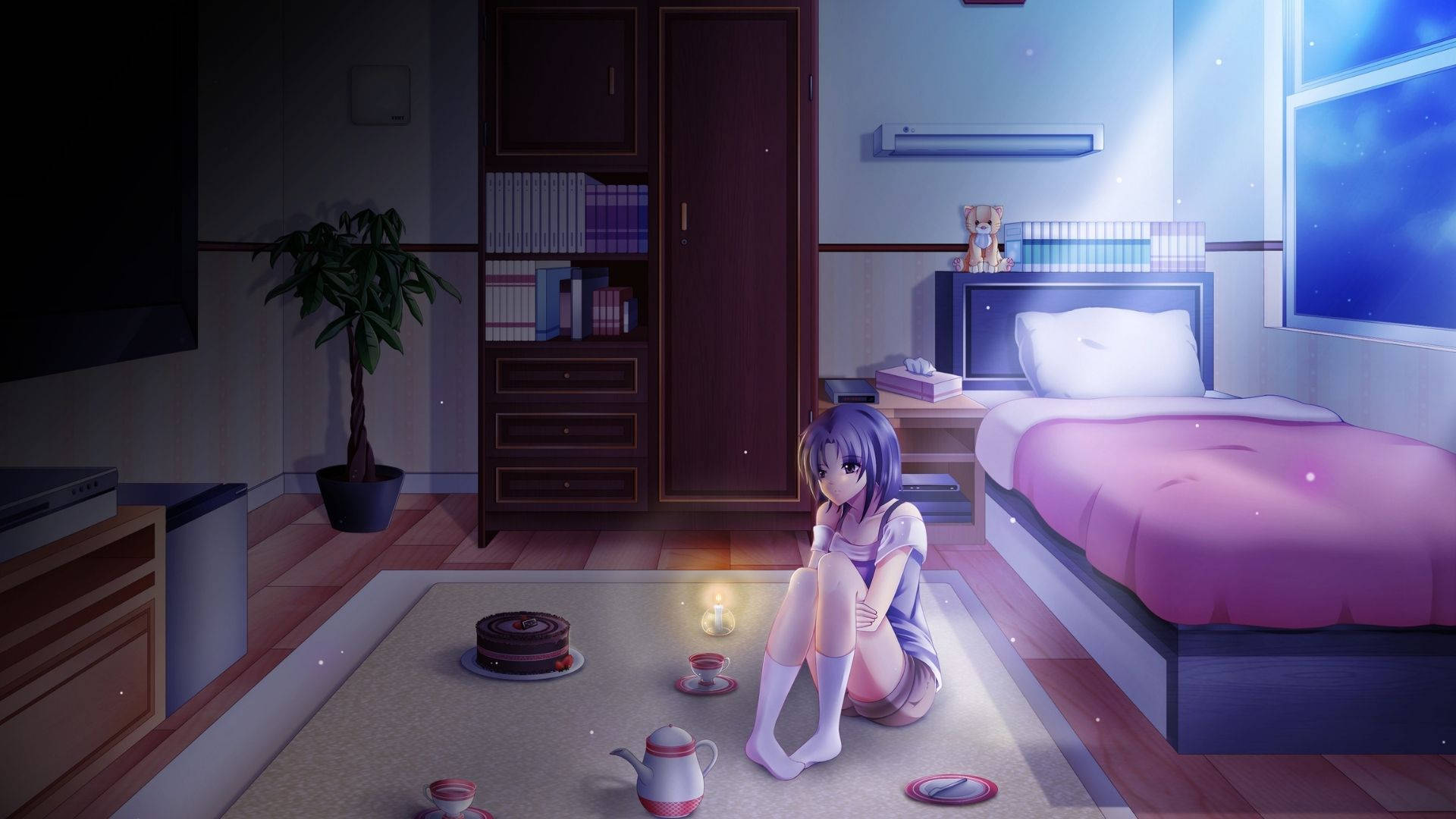Blendende anime-rom Bakgrunner