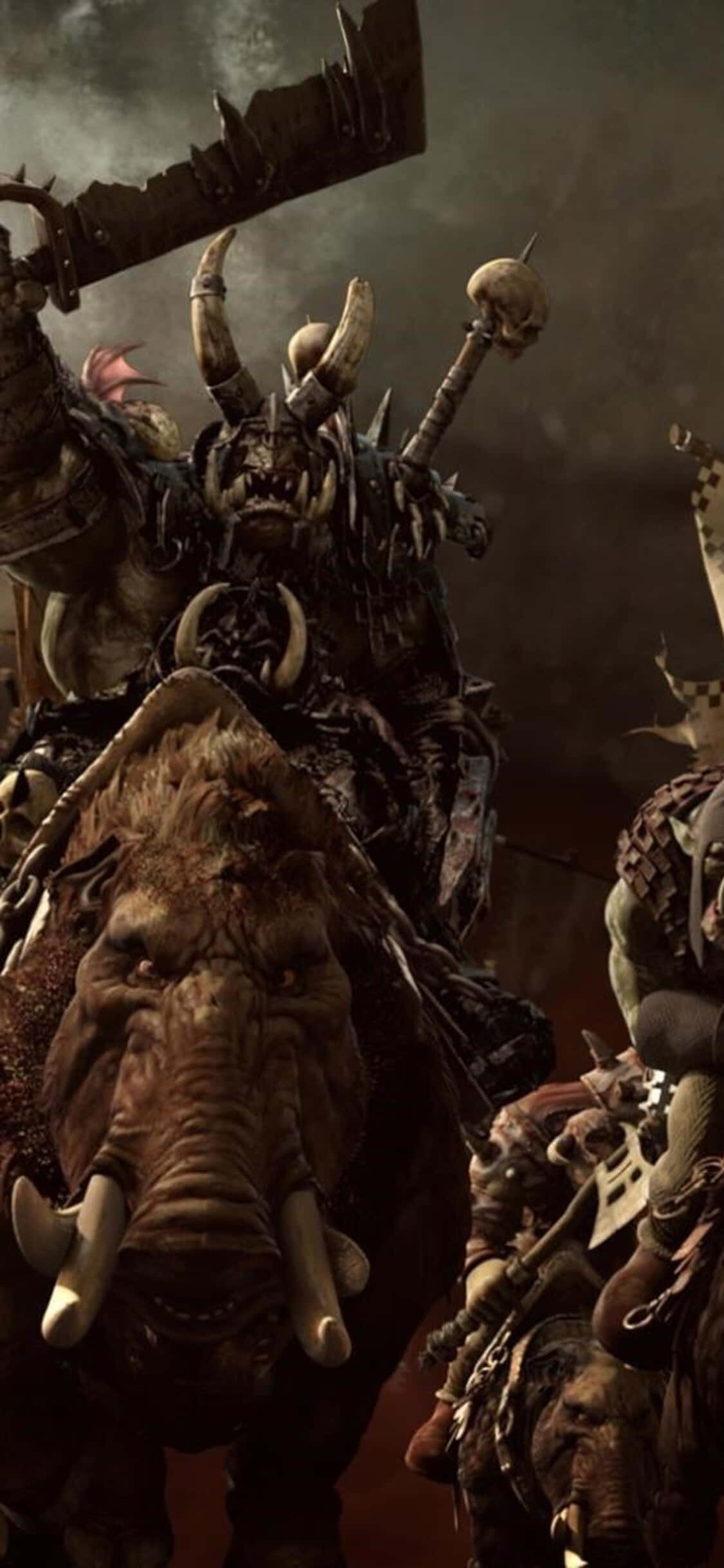Bli med i det episke slaget i Total War: Warhammer for iPhone X Bakgrunner