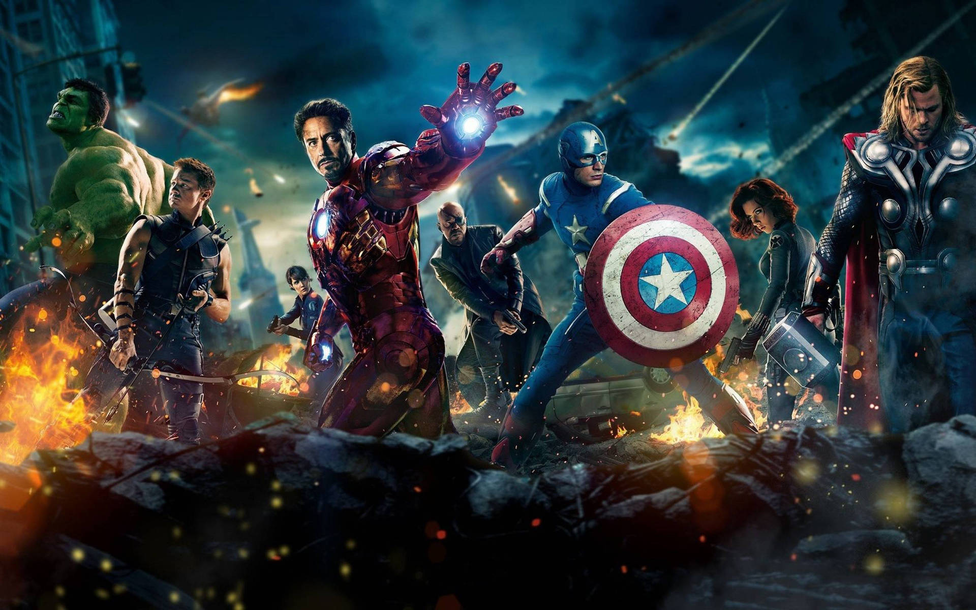 Marvel-superhelter Hulk, Thor, Captain America, Iron Man og andre.