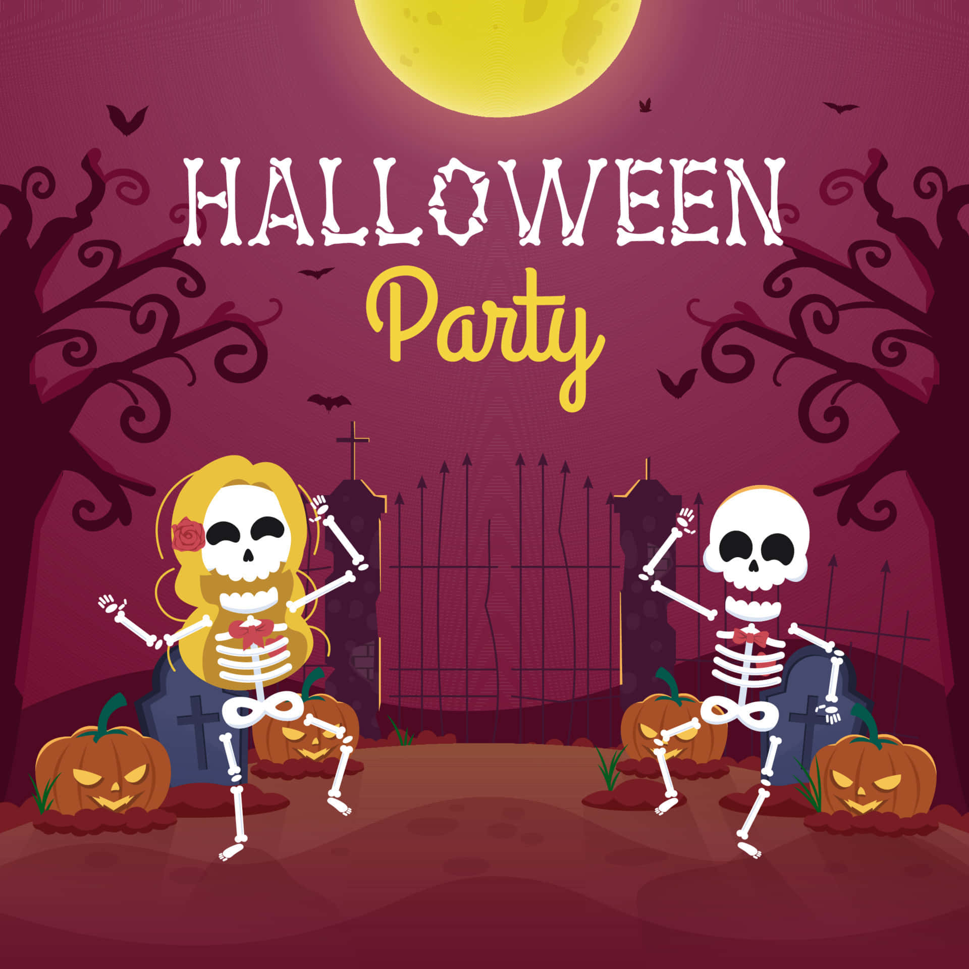 "Bli med på den skremmende morsomme Halloween-festen!" Bakgrunner