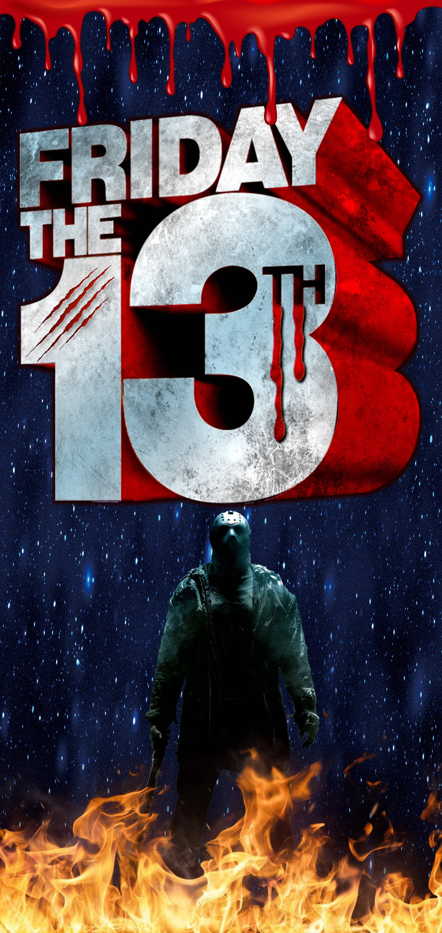Blodig Friday The 13th Filmplakat Bakgrunner