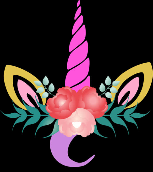 Blomsteraktig enhjørning-grafikk Bakgrunner
