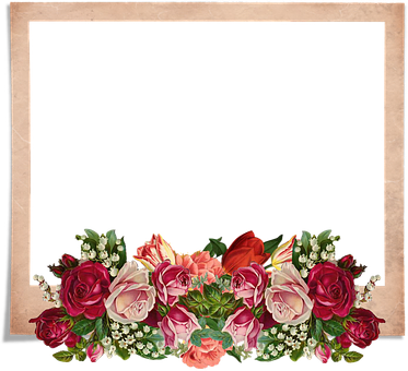Blomsterdekorert rammeborder Bakgrunner