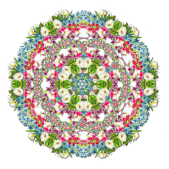 Blomsterkaleidoskop Mønster Bakgrunner