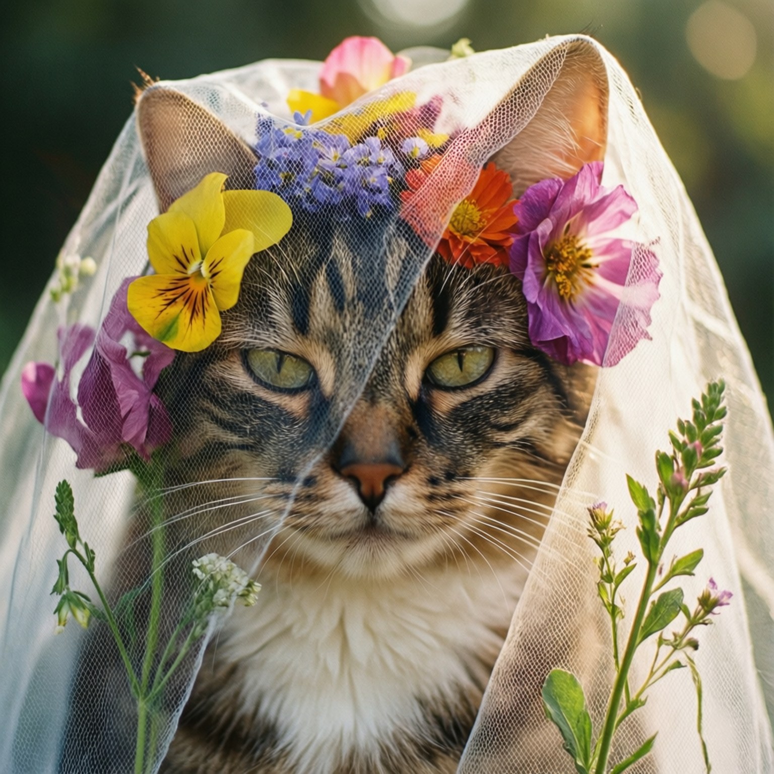 Blomsterslør katt Bakgrunner