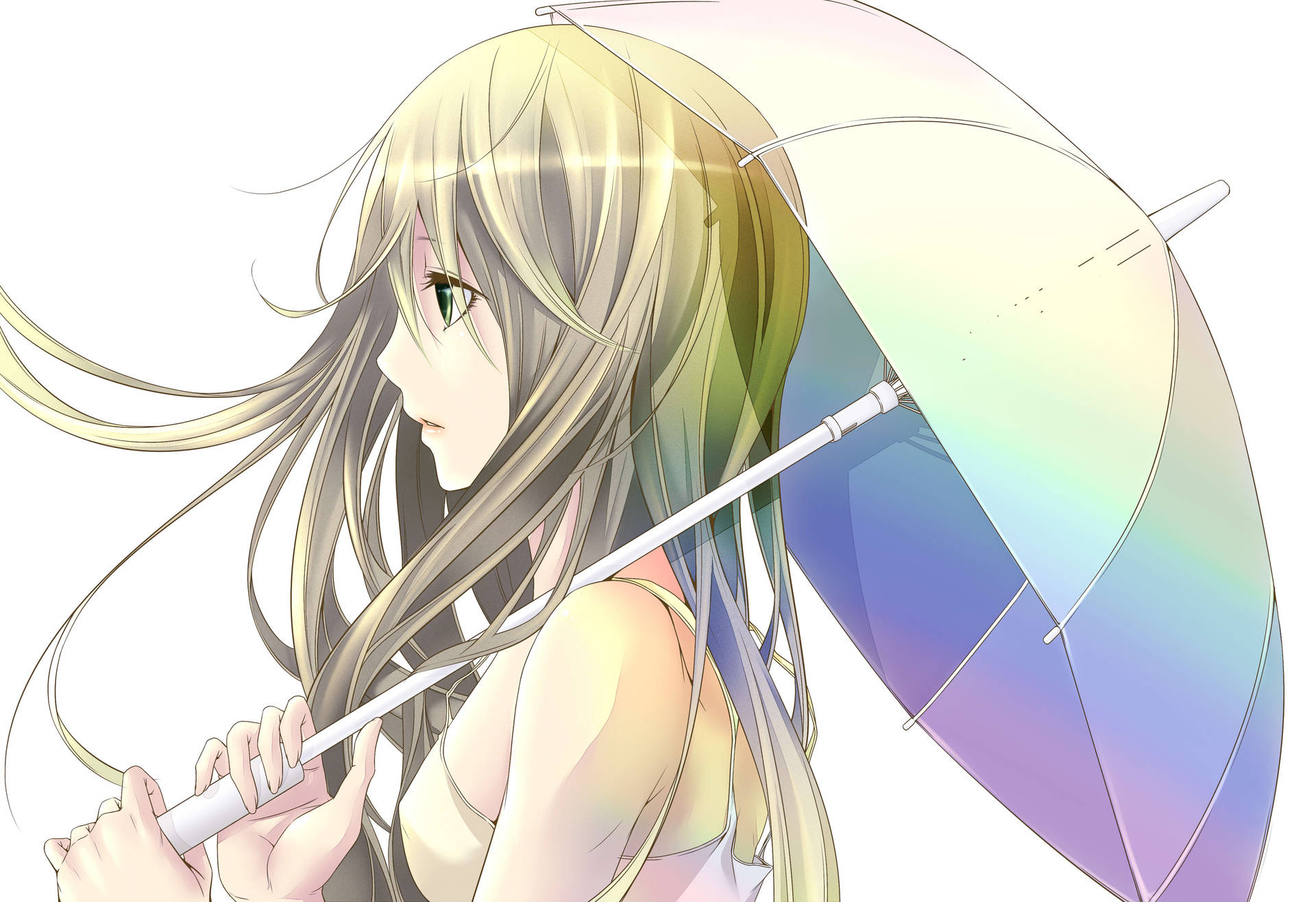 Blond jente anime 4K Bakgrunner