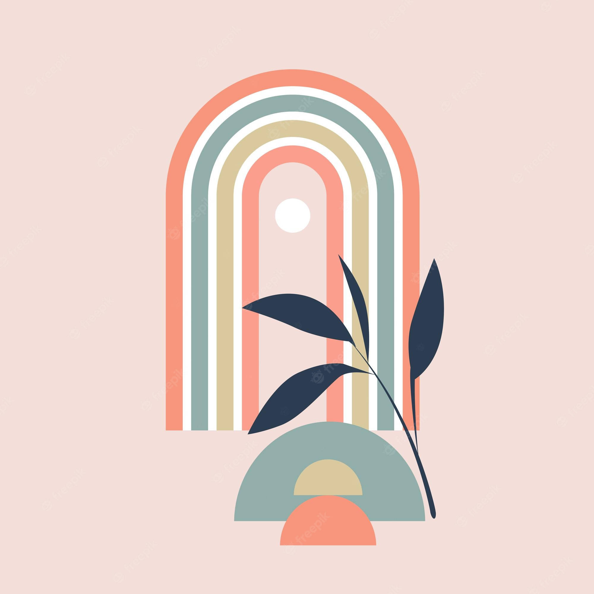 Boho regnbueblad Bakgrunner