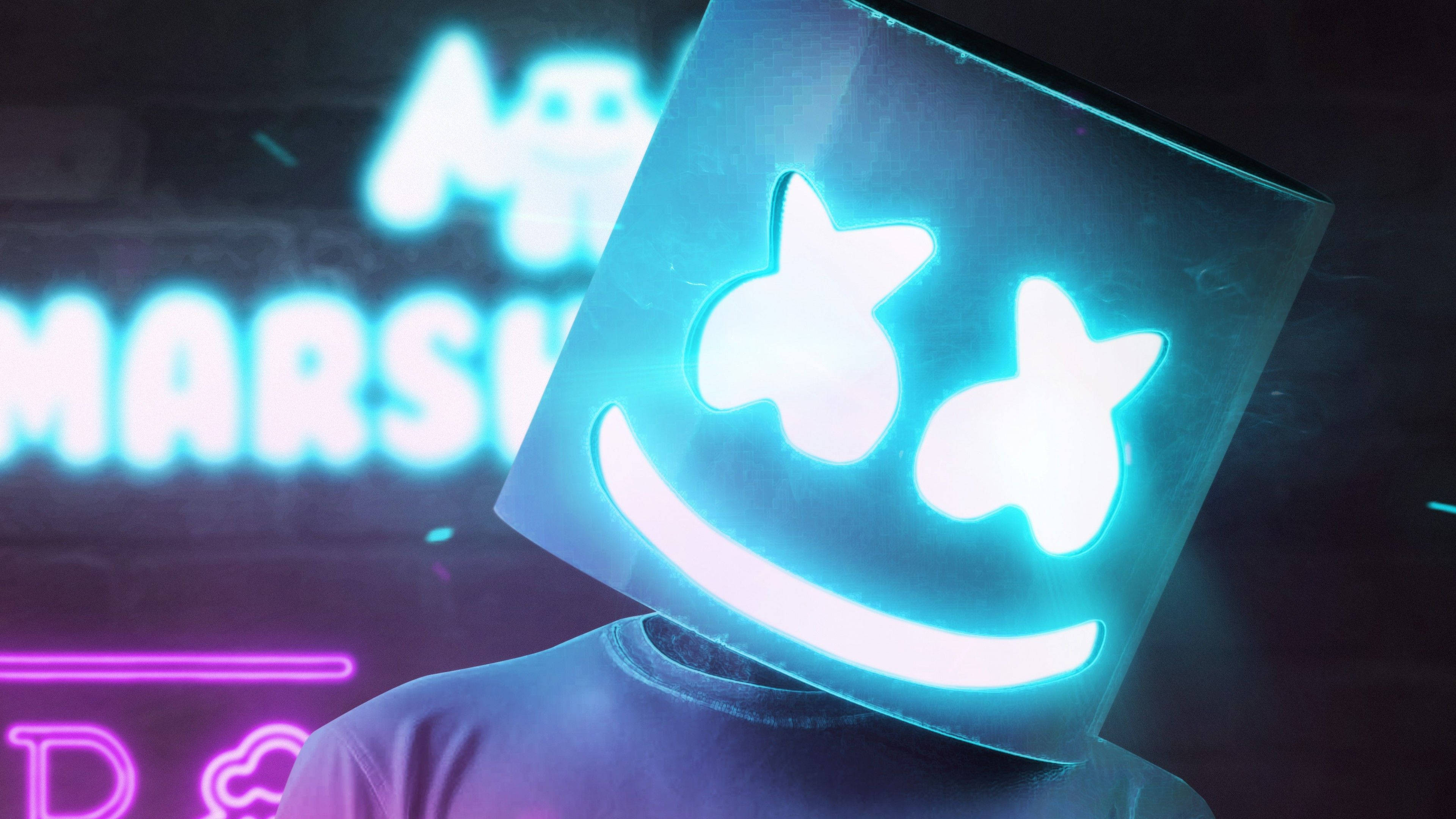 Bokset neon-smil Bakgrunner