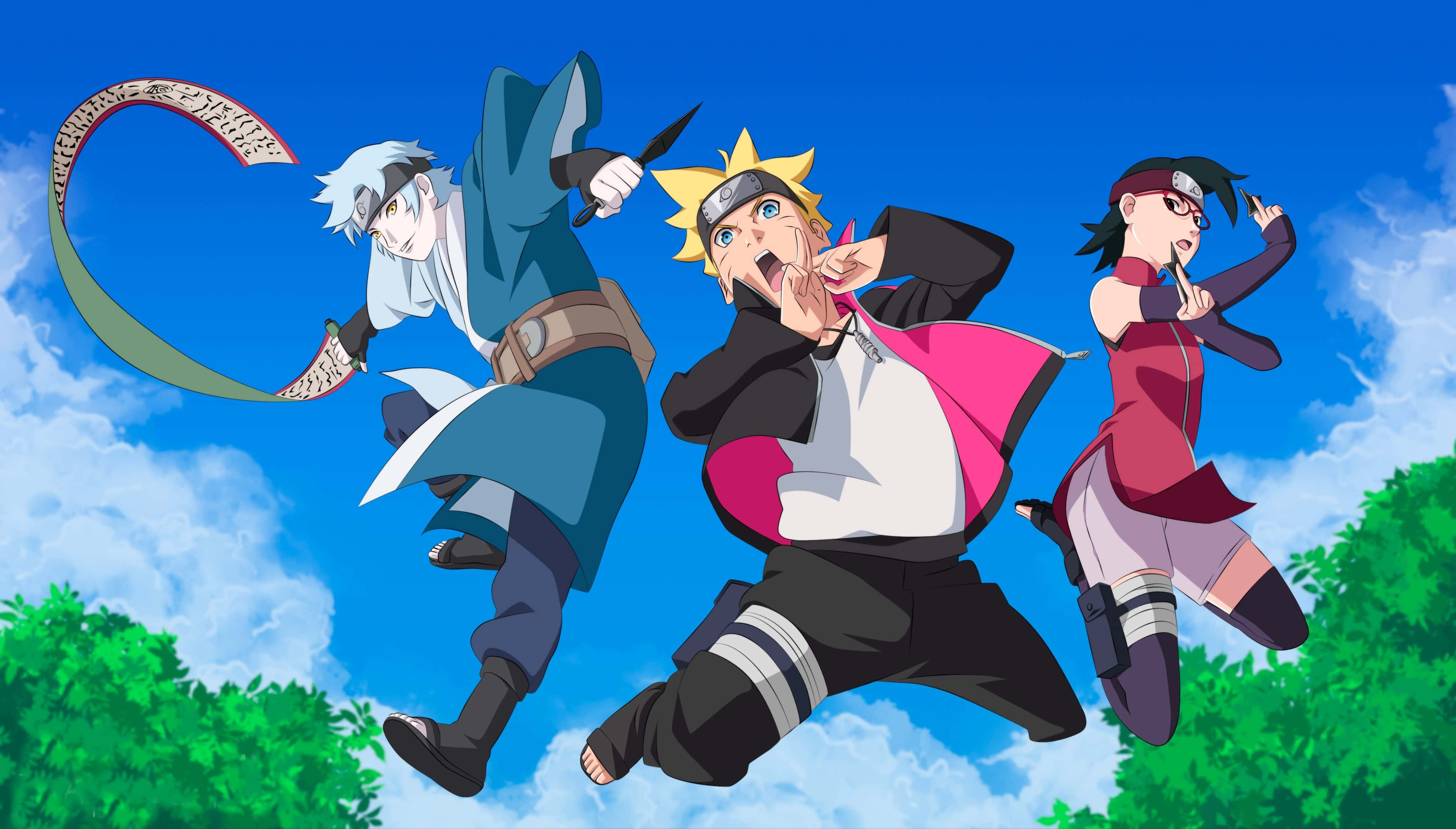 Boruto glade karakterer bilde Bakgrunner