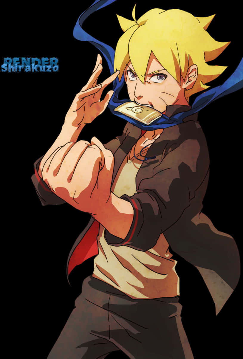 Boruto Uzumaki Anime-kunstverk Bakgrunner