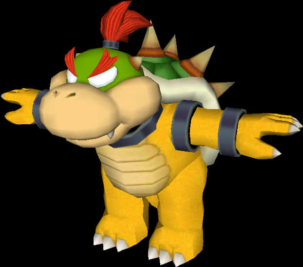 Bowser Classic3 D-render Bakgrunner