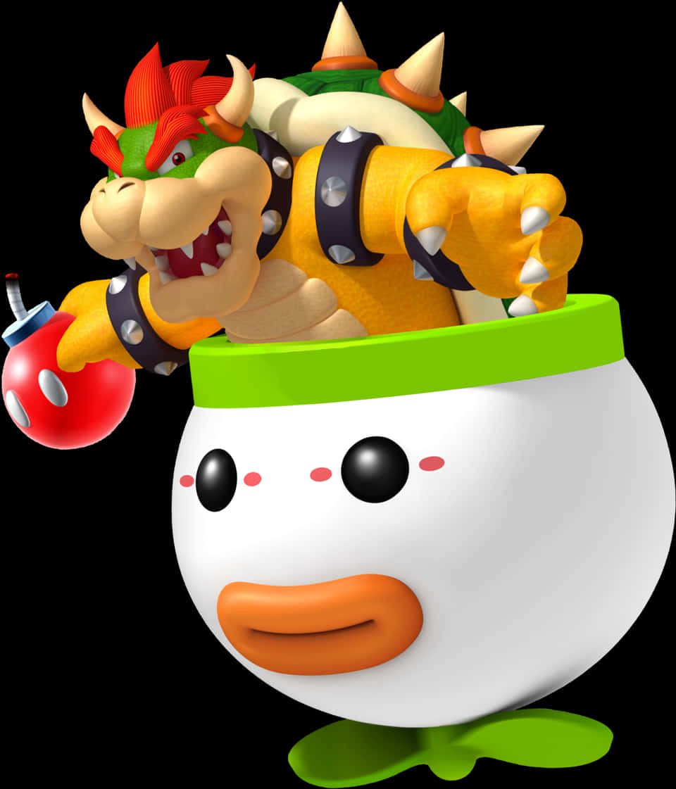 Bowser i klovnebil-illustrasjon Bakgrunner