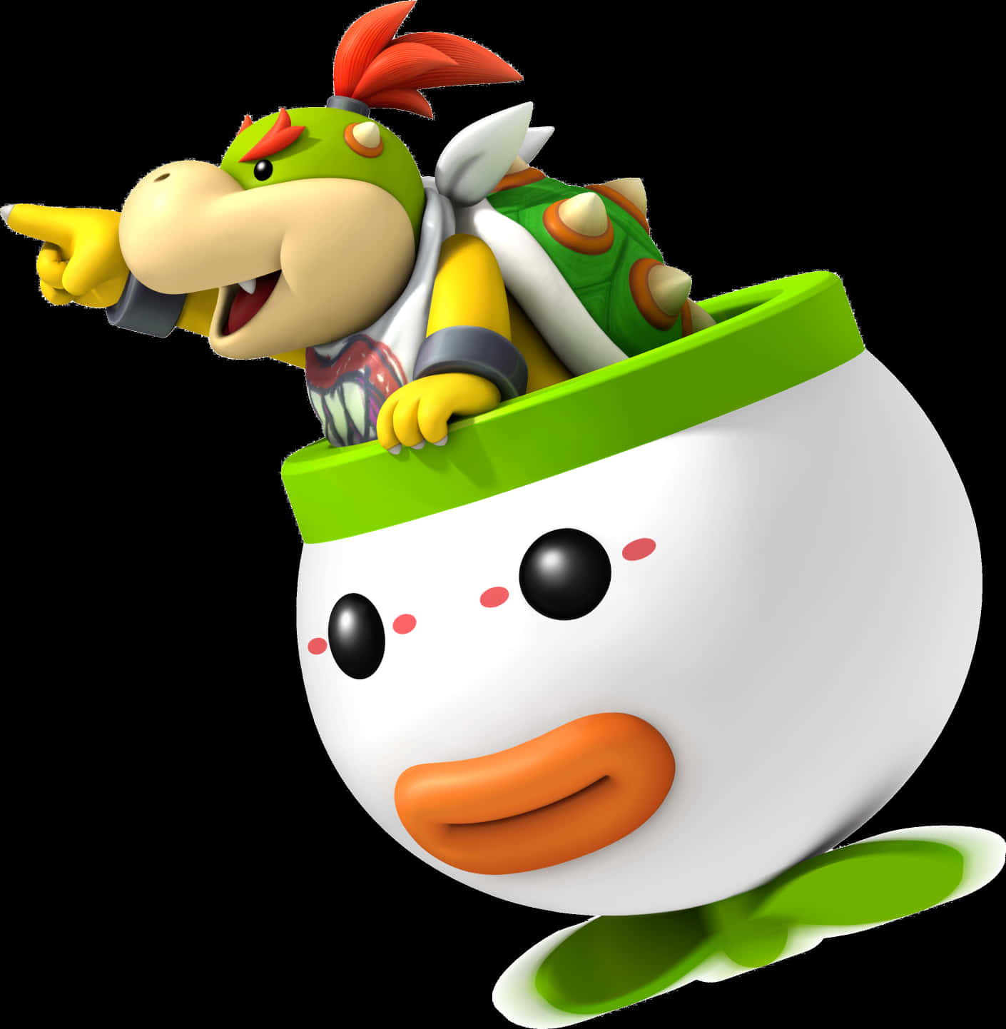 Bowser Jr. i Koopa Clown Car Bakgrunner