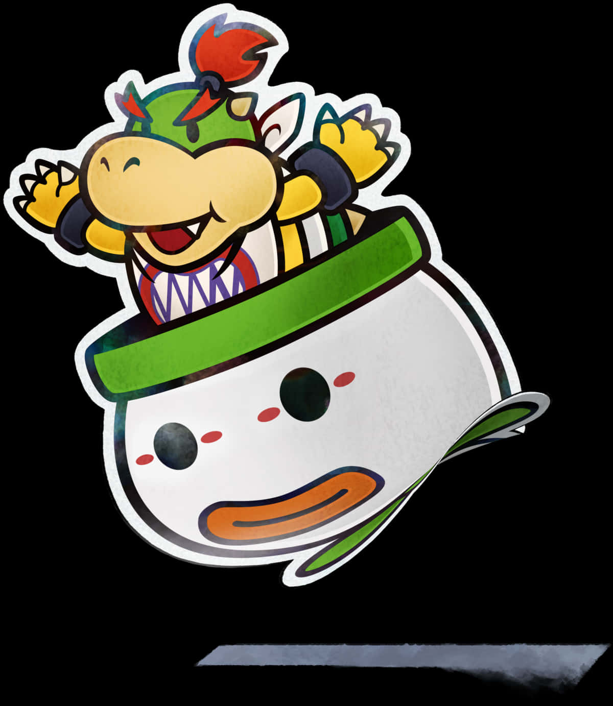 Bowser Jr. i Koopa Klovn Copter Klistremerke Bakgrunner