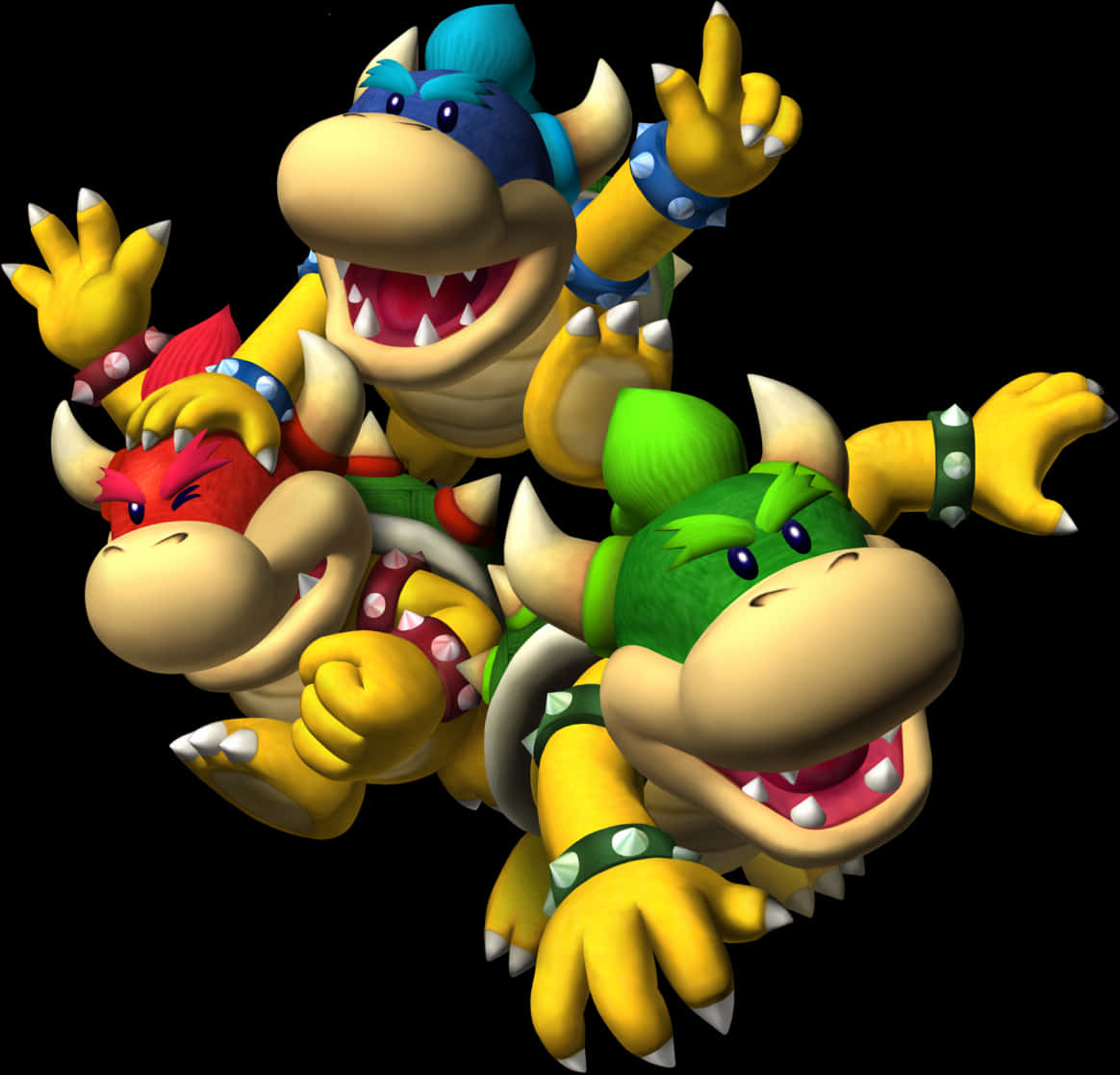 Bowser og Koopalings Animerte Figurer Bakgrunner