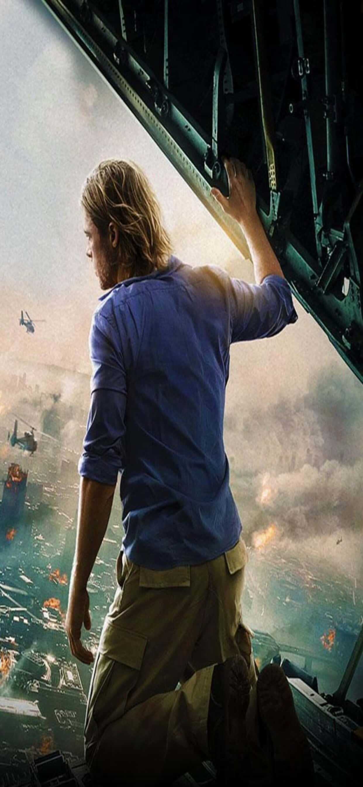 Brad Pitt-bilde iPhone XS Max World War Z-bakgrunn Bakgrunner