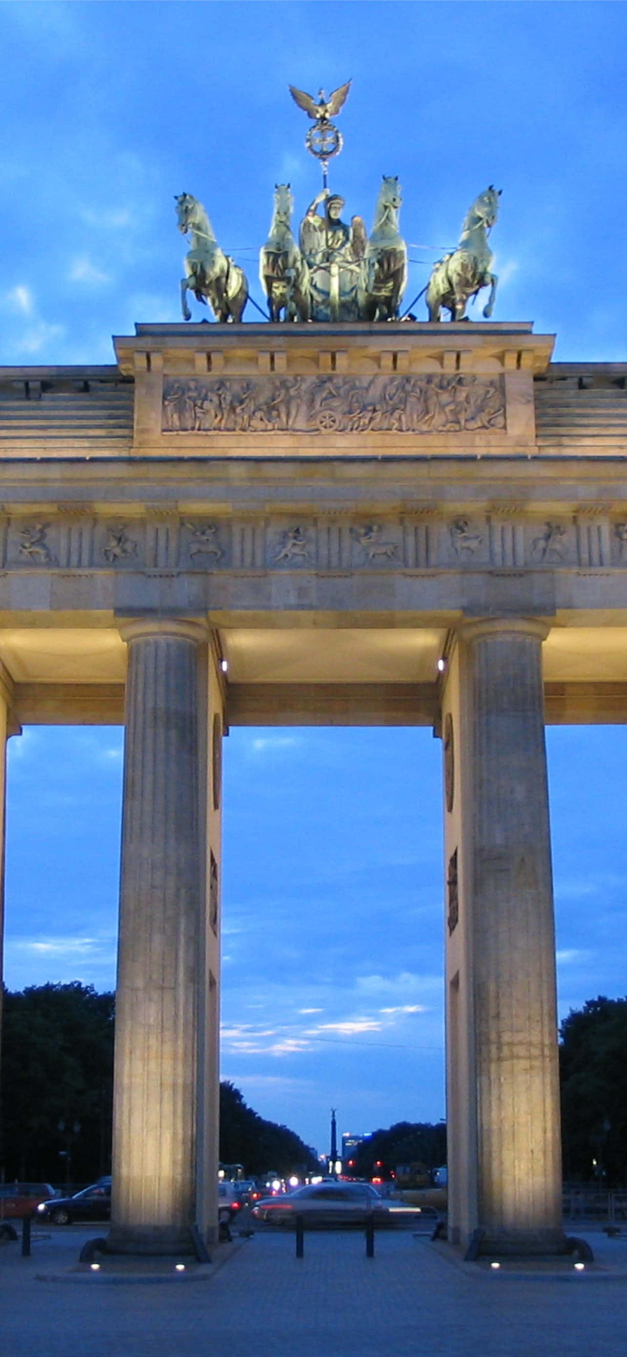Brandenburger Tor Quadriga klar blå himmel Bakgrunner
