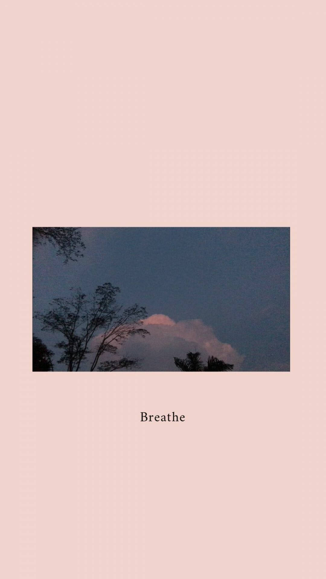 Breathe Estetisk Rosa iPhone Xr Bakgrunner