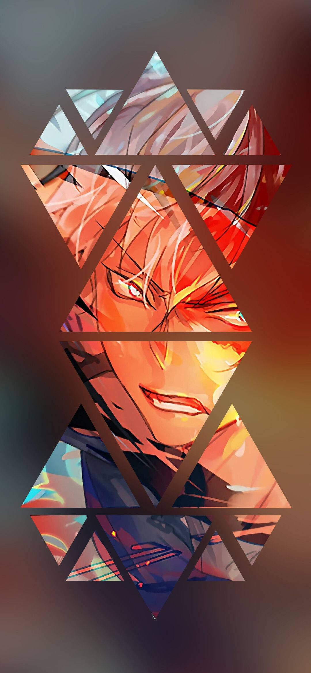 Brennende sterkt: En kunstnerisk fremstilling av den populære animefiguren Todoroki Bakgrunner
