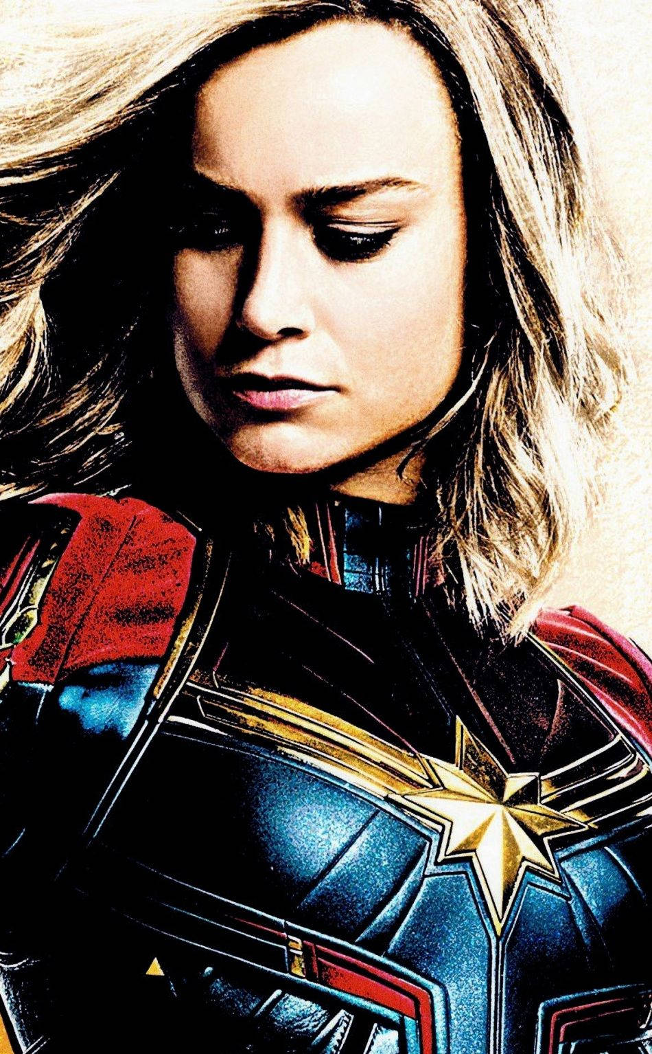 Brie Larson Captain Marvel iPhone Bakgrunner