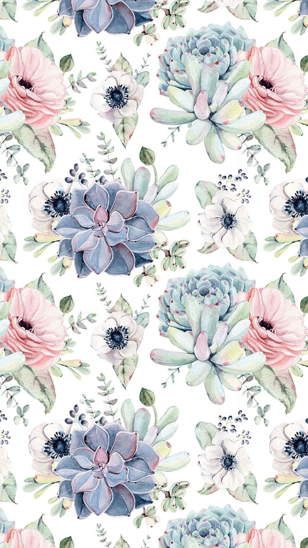Bring vårens skjønnhet til din iPhone med denne praktfulle blomsterbakgrunnen Bakgrunner