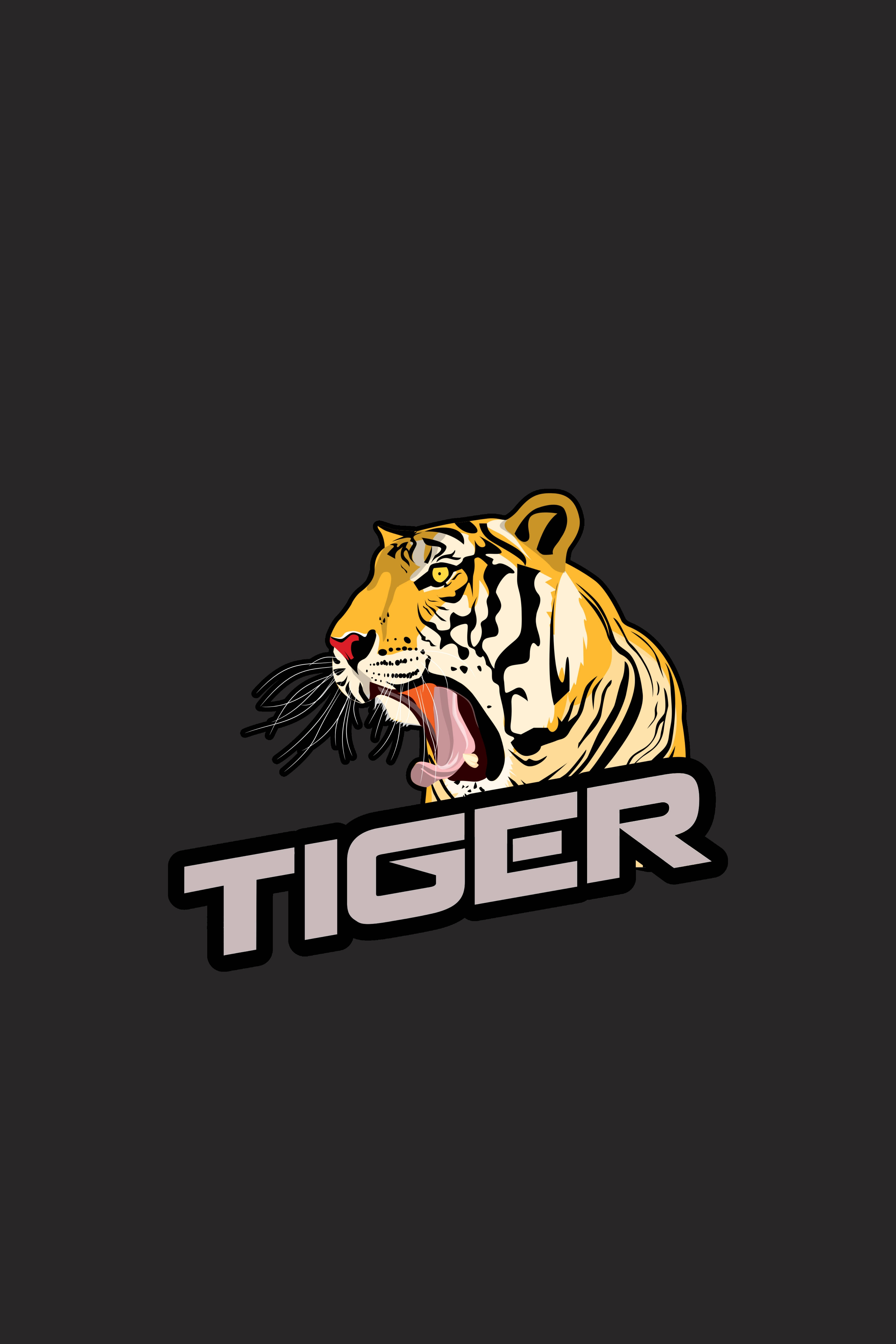 Brølende tiger-illustrasjon Bakgrunner
