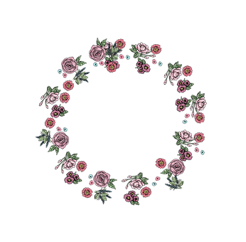Brodert rosekransdesign Bakgrunner