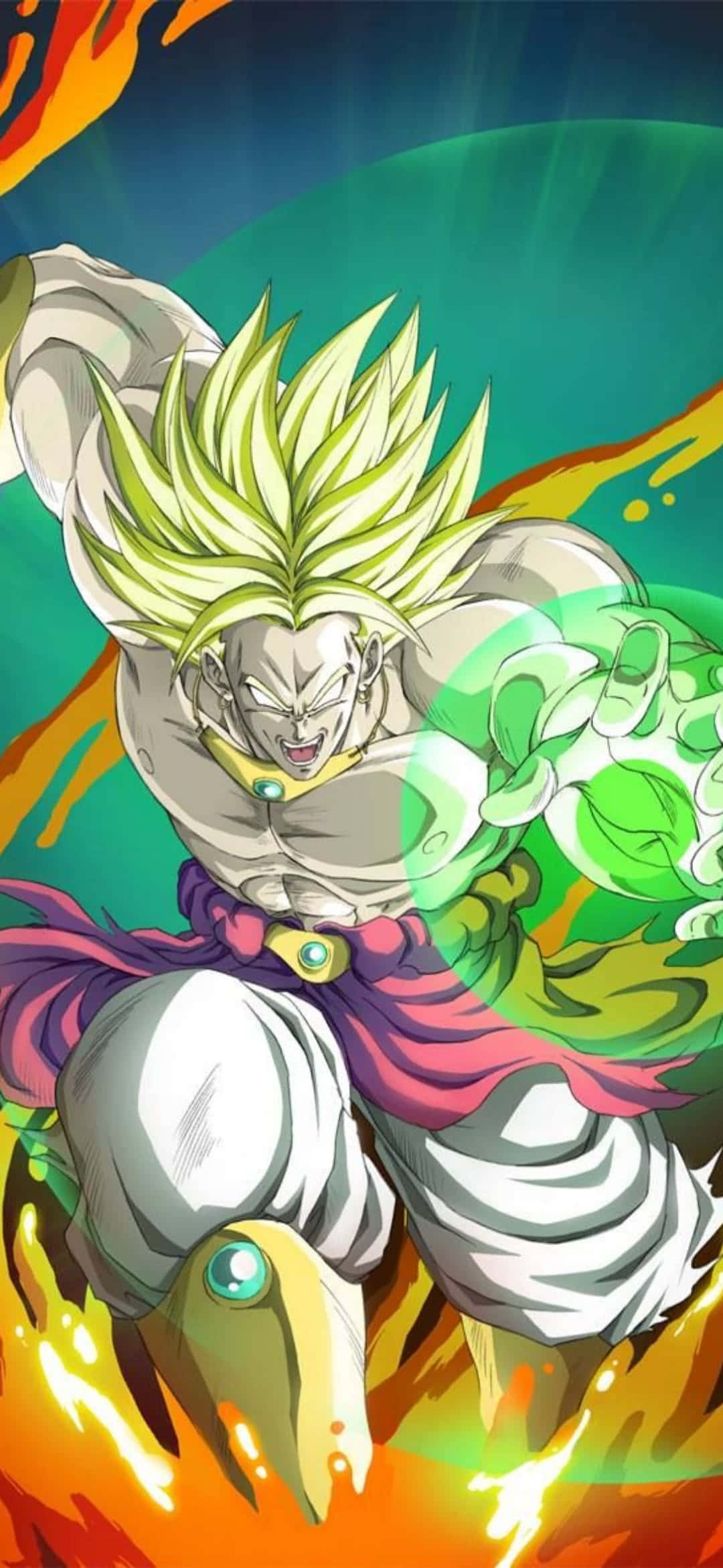 Broly iPhone Super Saiyan Energiutladning Bakgrunner