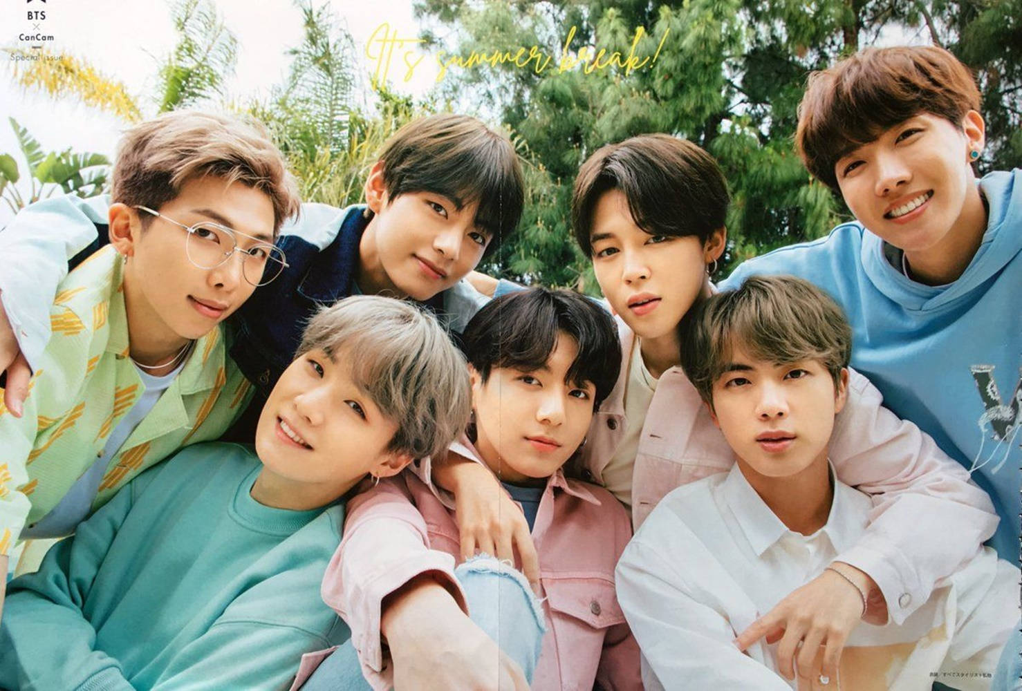 Bts 2021 skrivebords søt gruppebilde Bakgrunner