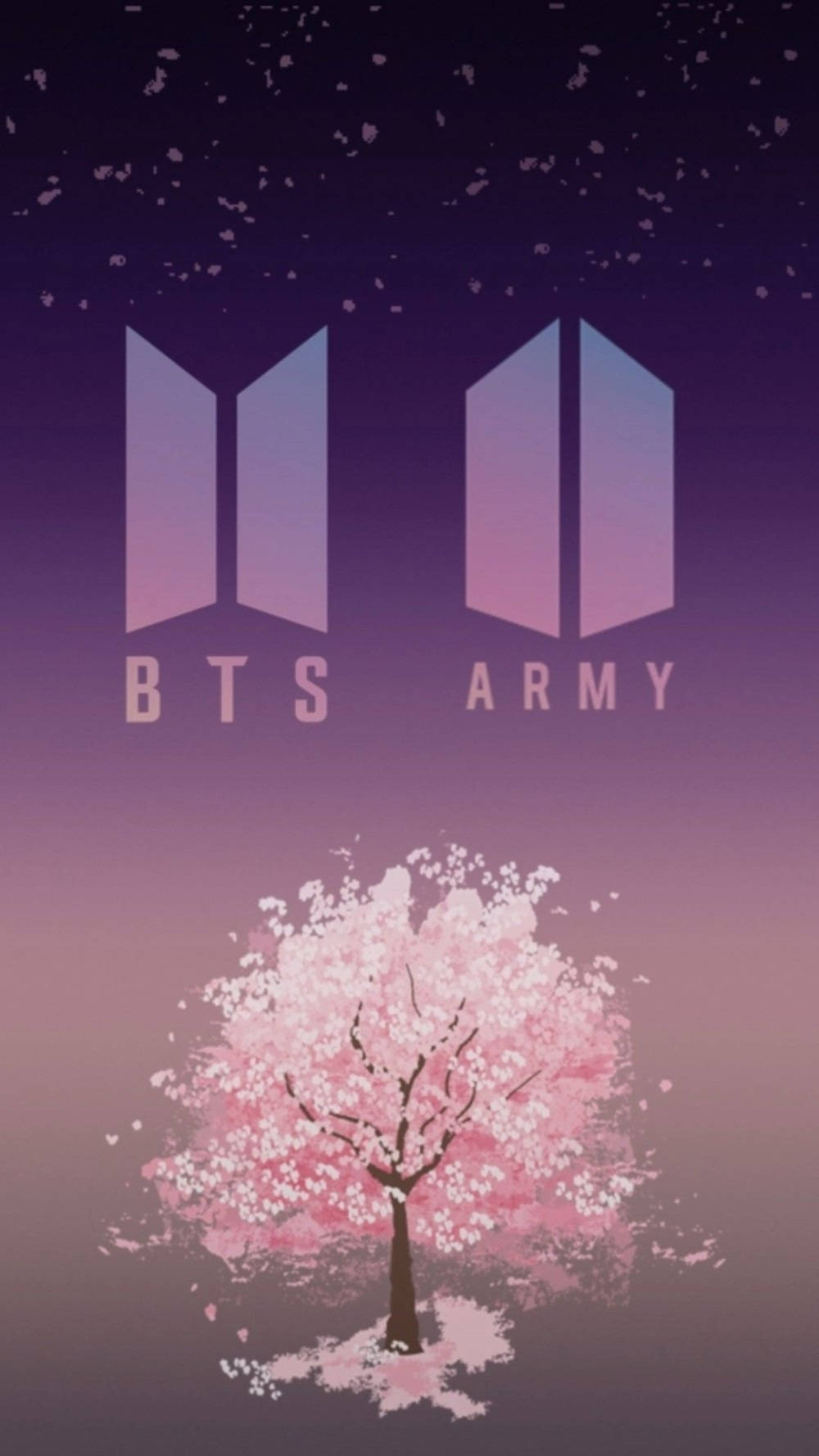 BTS ARMY Logo Lilla Estetikk — Rosa estetisk GIF Bakgrunner