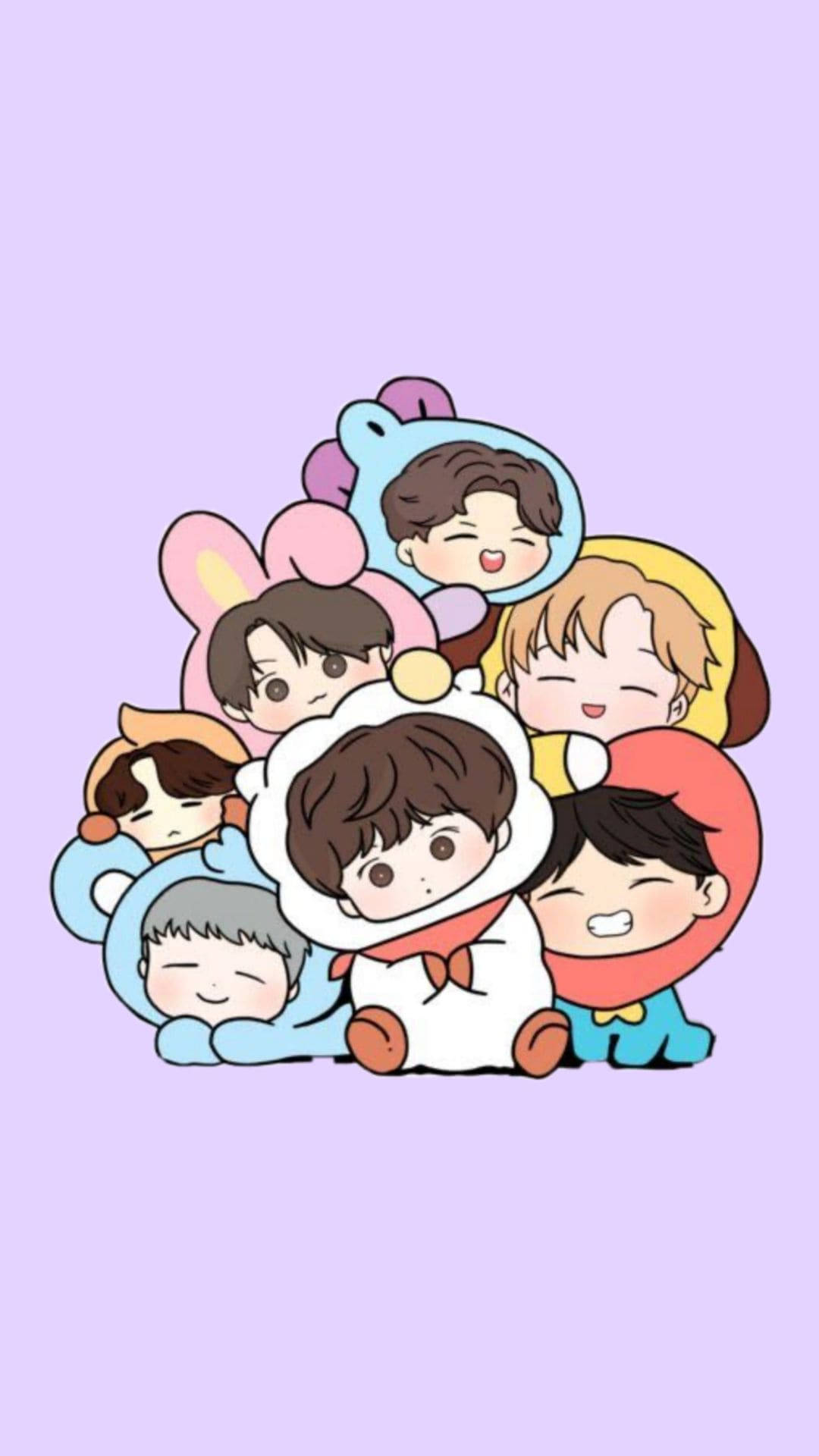 BTS Chibi-haug Bakgrunner