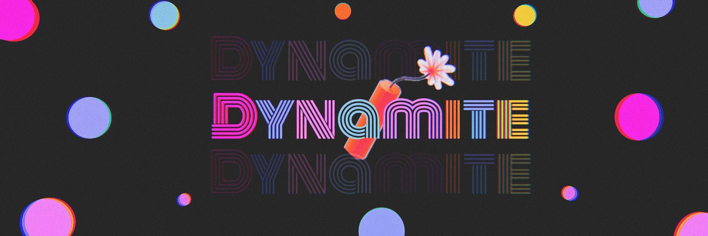 BTS Dynamite med blomst på bærbar PC Bakgrunner