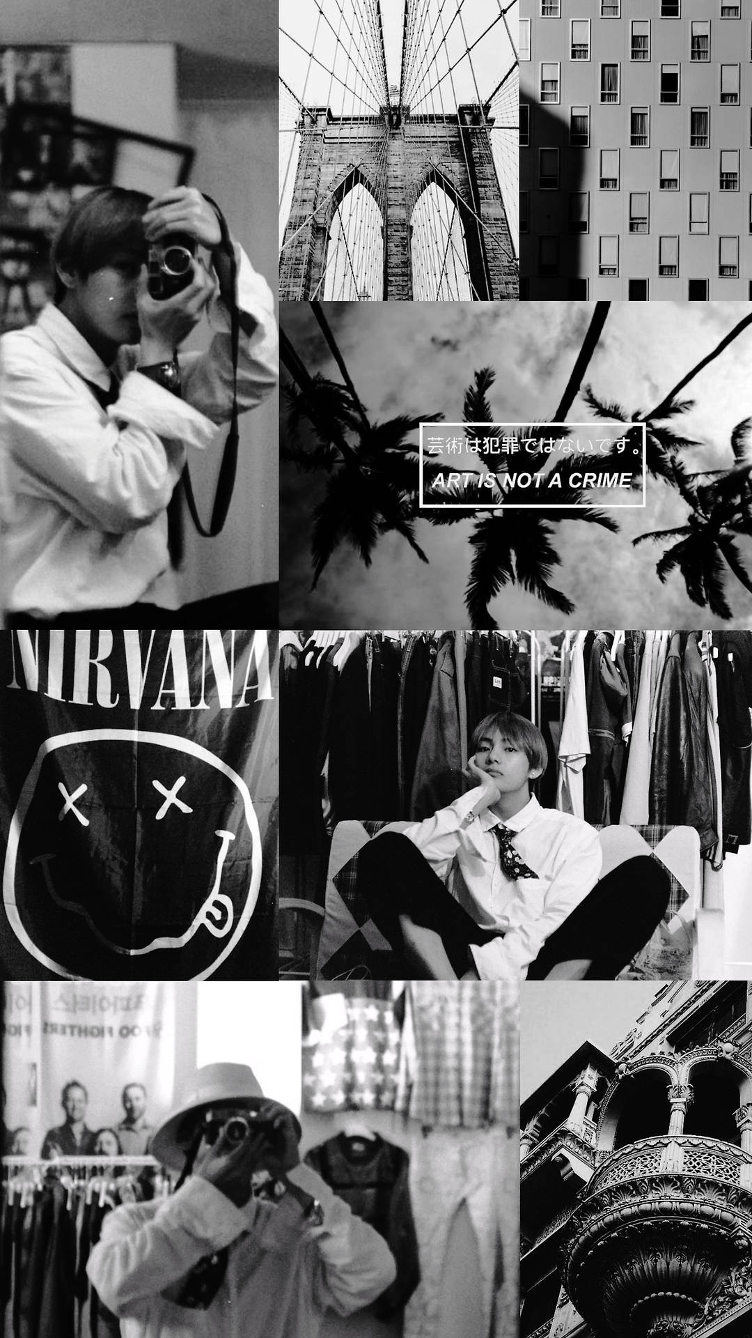 BTS Estetisk BNW Kim Taehyung Bakgrunner