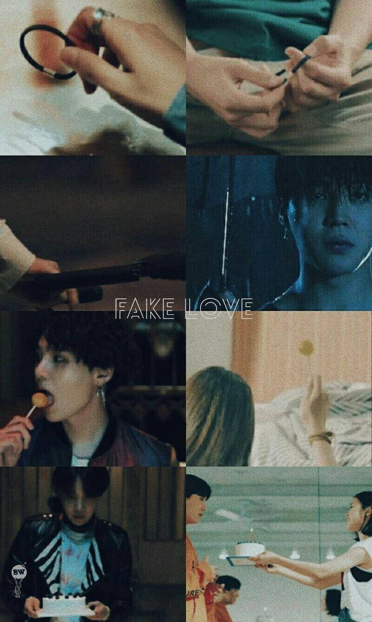 BTS Fake Love-kollasj Bakgrunner